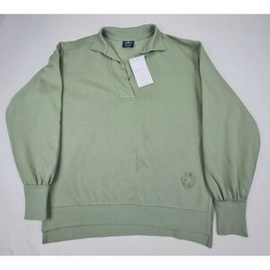 Charles River Apparel Coastal Sweatshirt Sage Green V-Neck Pullover Size S